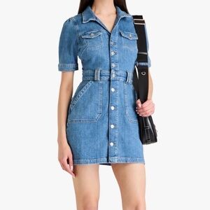 PAIGE Blue Denim Mini Dress